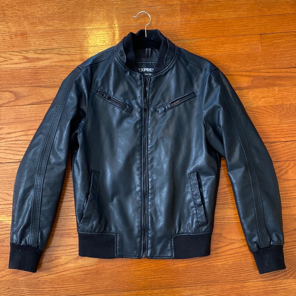 Mens faux leather jacket